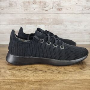 Allbirds Womens Tree Runners Black Lace Up Sneakers Size 10